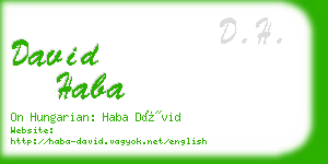 david haba business card